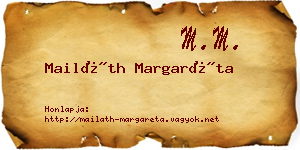 Mailáth Margaréta névjegykártya